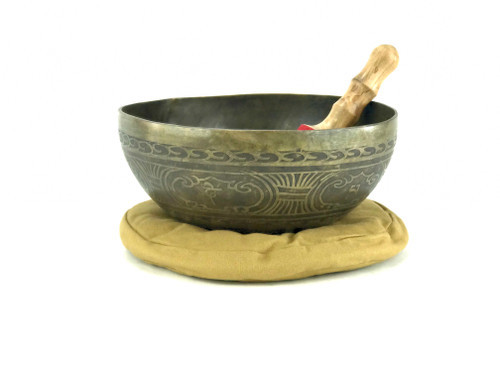 10.25" G#/D# Note Etched Golden Tara Himalayan Singing Bowl #g18420618