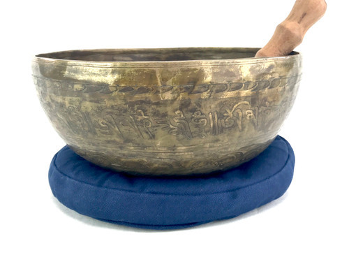 10.75" A/E Note Etched Himalayan Singing Bowl #a20750221