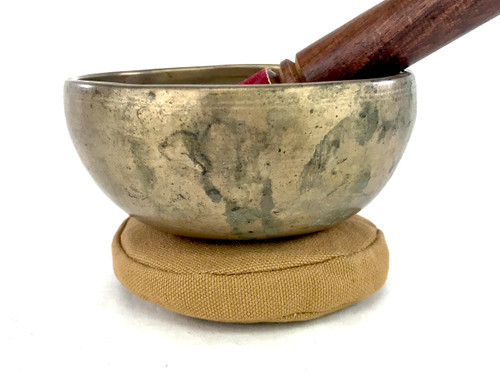 4.75" D/G# Note Antique Himalayan Singing Bowl #d3400921