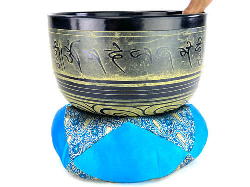 9.75" F/A Note Cast Aluminum Himalayan Singing Bowl #f21100721