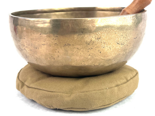 9" D/G# Note Engraved Himalayan Singing Bowl #d14200423