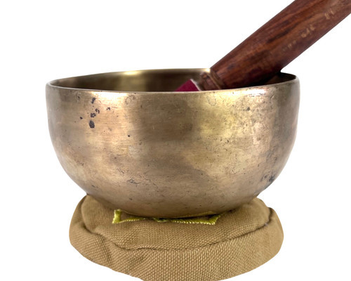 4.75" G#/D Note Antique Himalayan Singing Bowl #g3100623