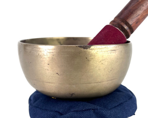 4" C#/F# Note Antique Himalayan Singing Bowl #c2650623