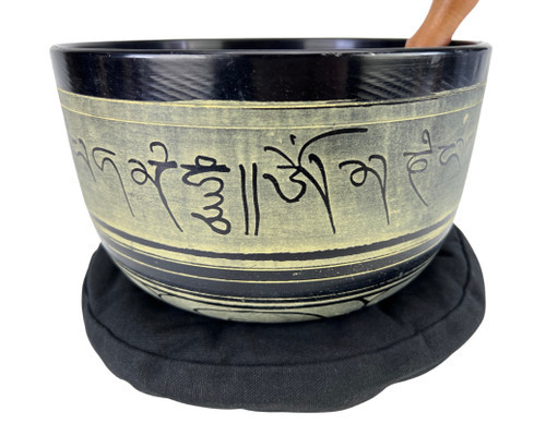 9.75" F/A Note Cast Aluminum Himalayan Singing Bowl #f19000723