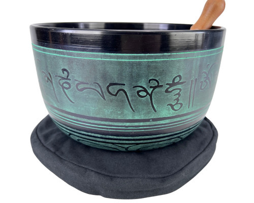 9.75" F/A Note Cast Aluminum Himalayan Singing Bowl #f19900723