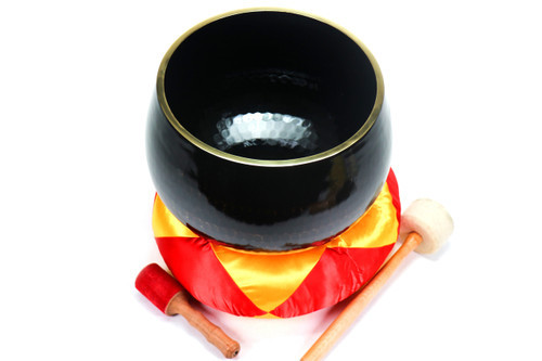 Black A# Note Japanese Style Rin Gong Singing Bowl 11" -20 cents  66000432 *Slight buzz discount