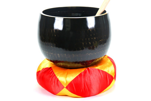 Black Perfect Pitch A# Note Japanese Style Rin Gong Singing Bowl 11" -5 cents  66000522