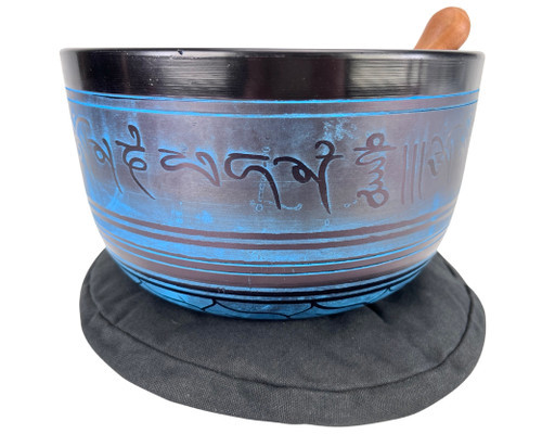 9.75" F/A Note Cast Aluminum Himalayan Singing Bowl #f20100723