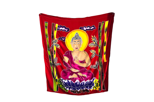 Hand Made Bali Batik Buddha Wall Hanging #Pfbali4