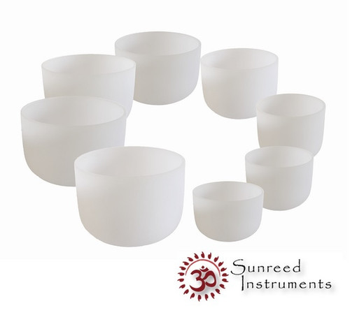 Just Intonation Tuned 8 Bowl Crystal Bowl Set