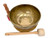 10.75" A#/F Note Etched Golden Buddha Himalayan Singing Bowl #a20401023