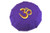 Purple Om Zafu With Buckwheat Fill Meditation Cushion