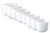 Crystal Vibes Premium 440Hz Perfect Pitch 8-Note Frosted Crystal Singing Bowl Set 7-14" #CVF-440-8C