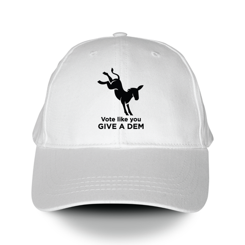 Vote Like You Give A Dem (White Baseball Cap)