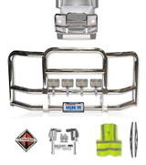 Full Front Grille Guard Chrome International LT LT625 Full Front Grille Guard Chrome International LT LT625
