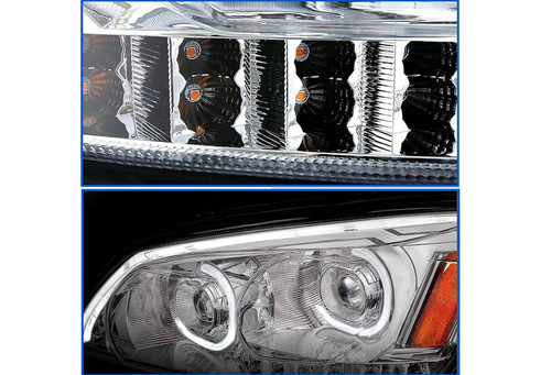 Headlight Led Chrome With Turn Signal Driver 2008-2018 Kenworth T660