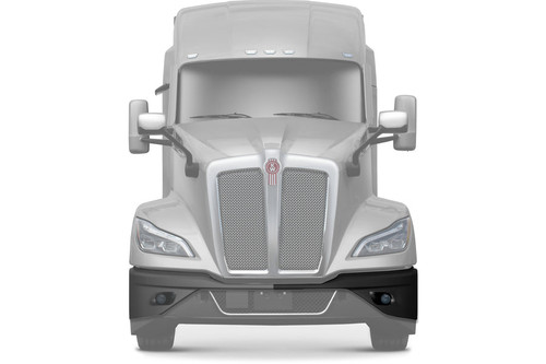 Bumper Cover Black Plastic With Fog Hole Driver 2022+ Kenworth T680