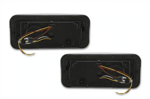 Headlights Black LED DRL Set Kenworth W900 T800 T600