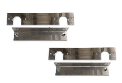 Aluminum Tool Boxes Step 2 pcs with Brackets Set Peterbilt 377 385