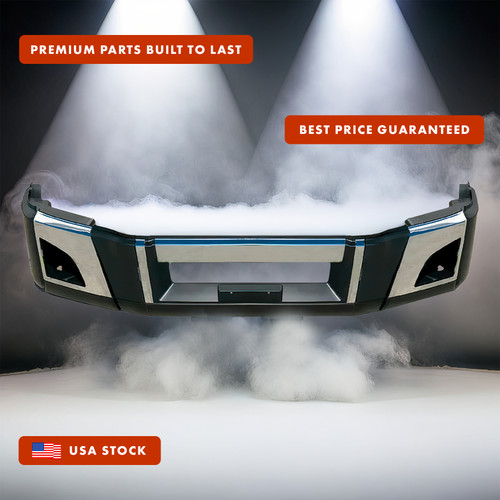 Bumper Set with Fog Holes with Chrome Trim 2018+ Volvo VNL VNR