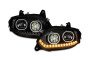 Headlights Led With Turn Signal Black Set 2018+ International LT LT625