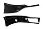 Bumper Corners Without Fog Hole Black Driver Set 2022+ Kenworth T680
