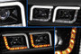 Headlight Black LED DRL Passenger Kenworth W900 T800 T600