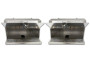 Aluminum Tool Boxes Step 2 pcs with Brackets Set Peterbilt 377 385