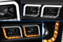 Headlights LED Black Set Peterbilt 357 365 378 379