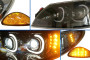 Headlight Full Led DRL Black with Side Marker Driver International 4300