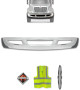 Bumper Two Holes Chrome Steel 2002+ International Durastar