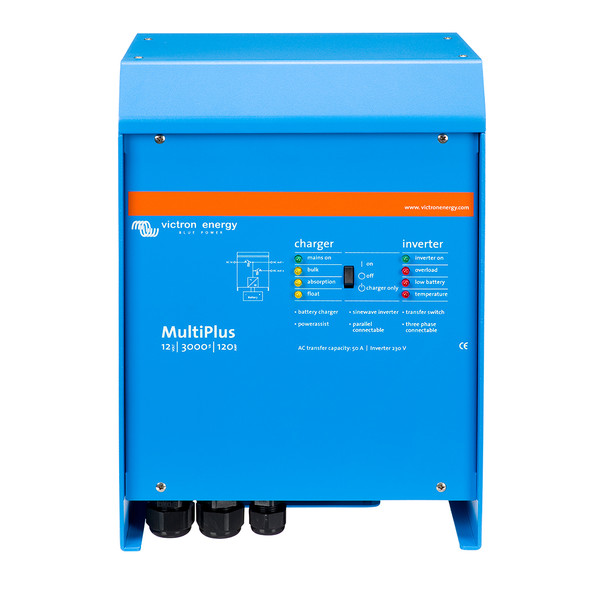 Victron MultiPlus Inverter\/Charger 12VDC - 3000VA - 120VAC w\/ 120AMP Charger - 50AMP Transfer Switch - UL Approved [PMP122301102]