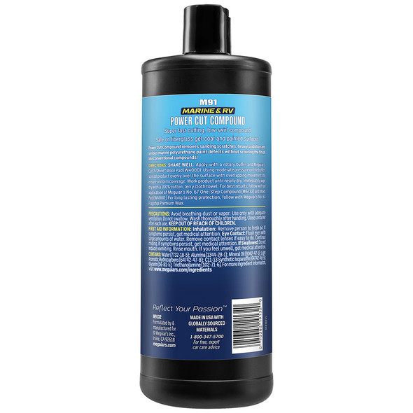 Meguiar's #91 Marine\/RV Pro Grade Power Cut Compound - 32oz [M9132]
