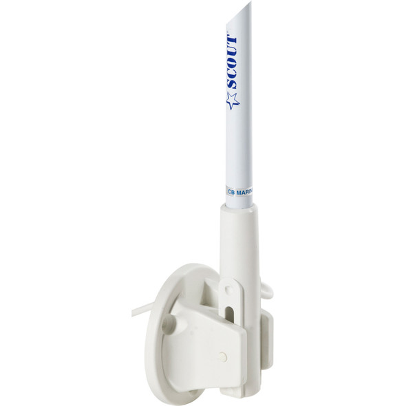 Scout 5' White VHF Antenna 3dB Lift  Lay Mount w\/5M RG-58 [PF AN NVHF00005]