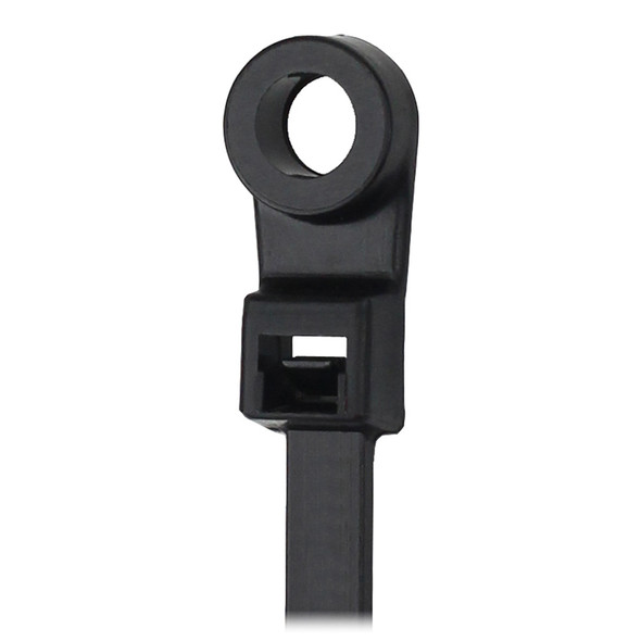 Pacer 15" Cable Tie w\/Mounting Ring - Black - 50lb Tensile Strength - 4" Bundle Diameter - 100 Piece Bag [CTMR4S-100BK]