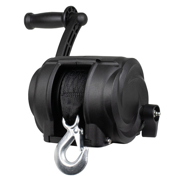 Powerwinch Premier Series Winch 2000lb, 8", Crank Arm - Carbon Black [21300-W-2000-8-B-R]