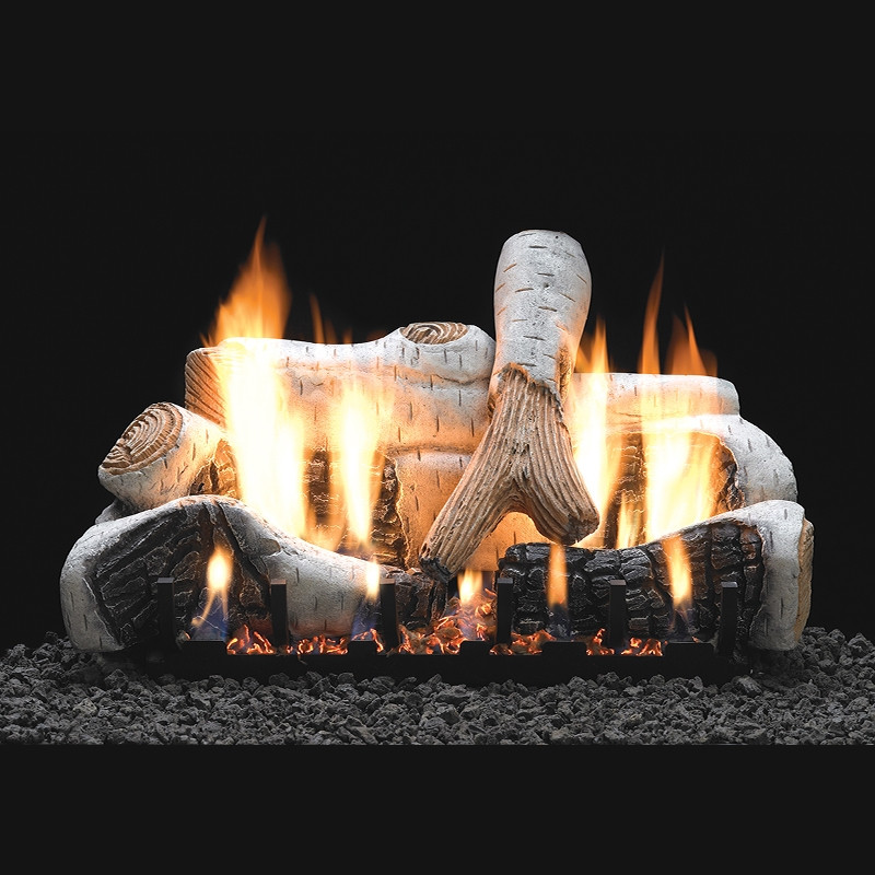 White Mountain Hearth 18-in Birch Log Set with Vent-Free Slope