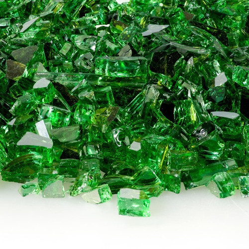Fire glass plus 1/4-In Emerald Green Reflective 10-Lb