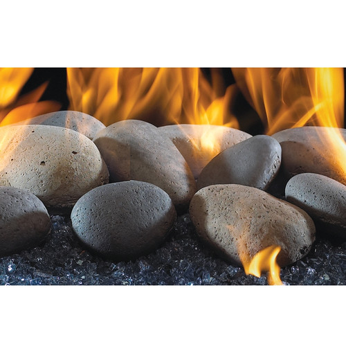 Real Fyre River Rocks with 18-in P45 Burner Kit Options