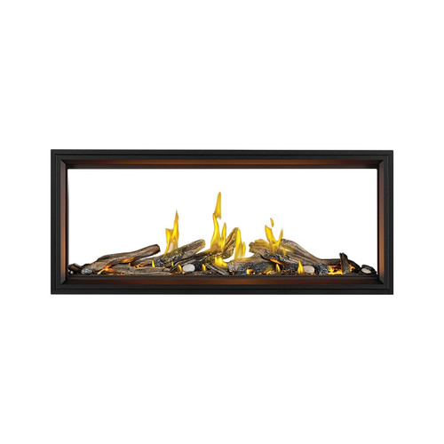Napoleon Tall Linear Vector 62" See-Through Direct Vent Fireplace with Luminous Logs, Electronic Ignition, Natural Gas