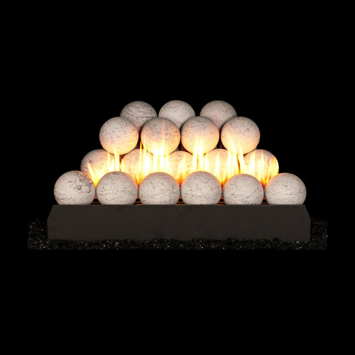 Real Fyre Vent-Free 4-in Carrera Marble Fyre Spheres for 24-in G23 Burner