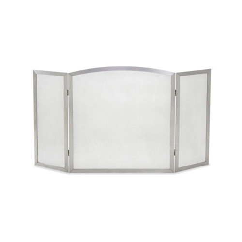 Pilgrim Newport Stainless Steel Tri Panel Fireplace Screen (18245)