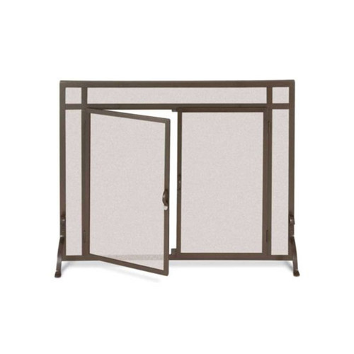 Pilgrim Forged Iron Door Fireplace Screen Burnished Bronze (18431)