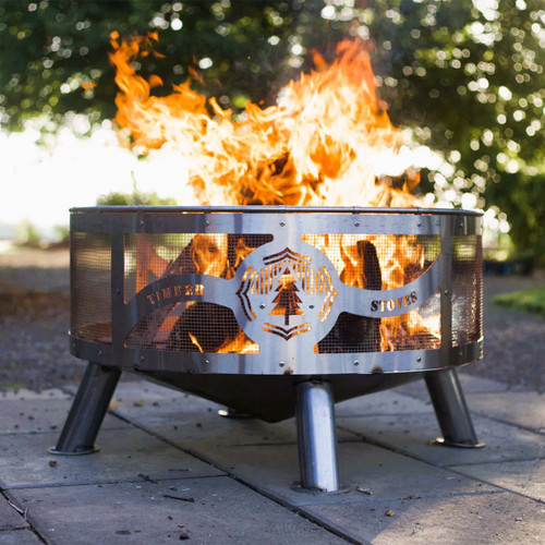 Timber Stoves Stainless Steel Wood-Burning Fire Pit