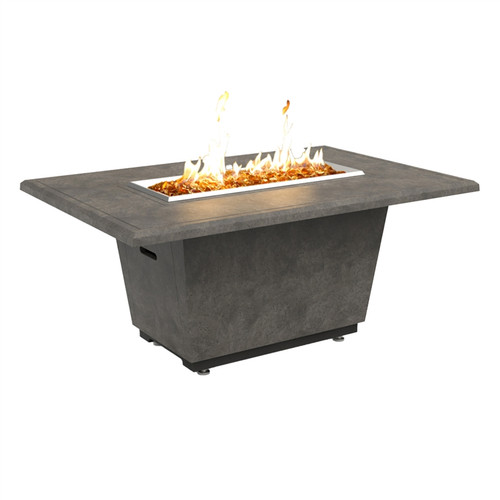 American Fyre Designs Cosmopolitan Rectangle Chat Height Outdoor Firetable