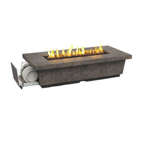 American Fyre Designs Contempo Long LP Select Chat Height Outdoor Firetable