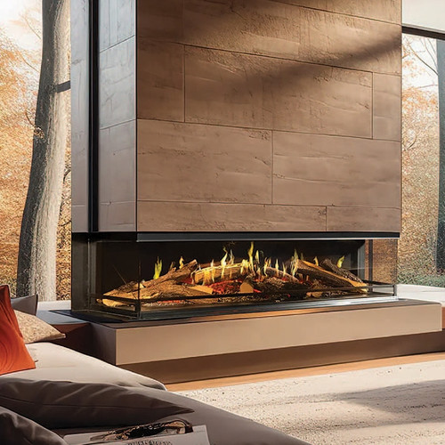 NetZero E-one 190 Single-Sided Electric Fireplace: Blazzing Fire