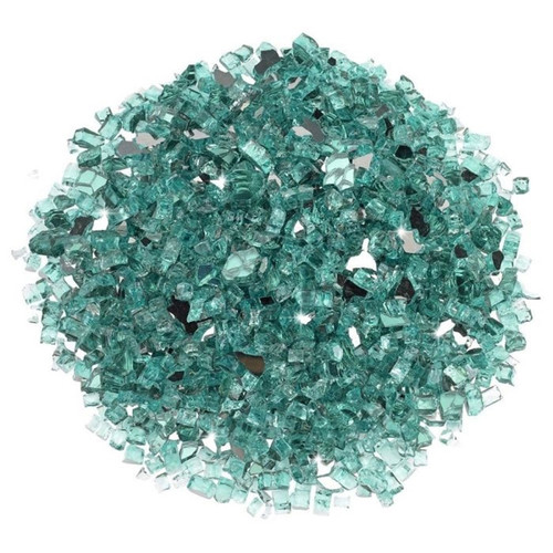 American Fireglass 1/4" Azuria Reflective Fire Glass - 10 lb Jar