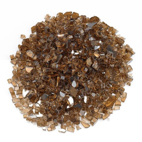 American Fireglass 1/4" Copper Reflective Fire Glass - 10 lb Jar