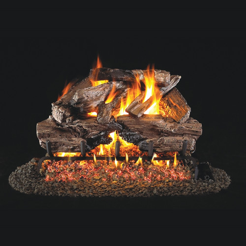Real Fyre Charred Cedar 24-in Logs with Burner Kit Options